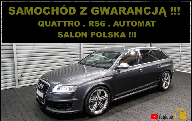 audi Audi RS6 cena 99777 przebieg: 168000, rok produkcji 2008 z Siechnice